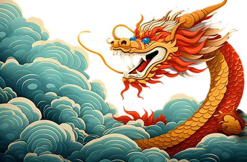 中国风图片,天空元素,插画PNG,蓝色免抠素材